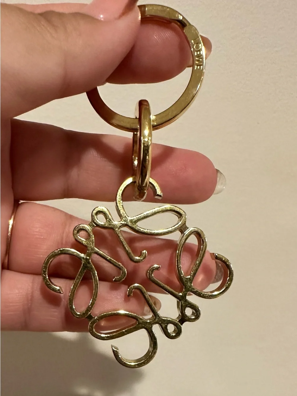 Loewe Anagram Gold Keyring